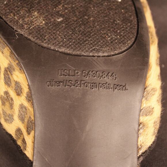 Leopard Print Heels Women's Size 9.5 M RAMPAGE Trix Slip on Kitten Heel Shoes - Picture 7 of 10